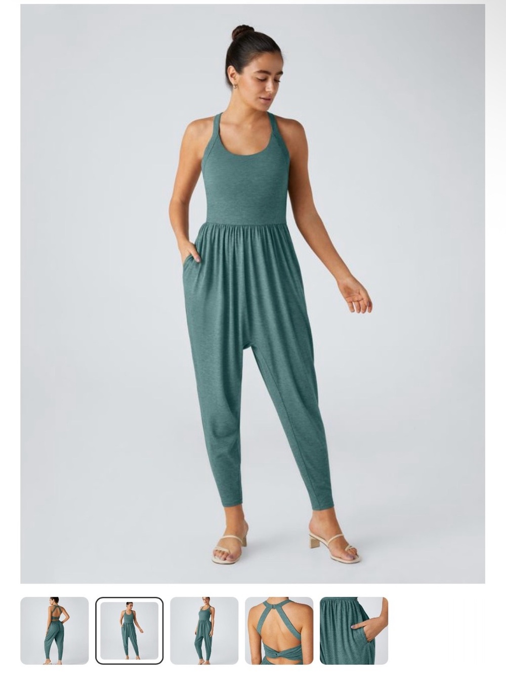 U Neck Pocket Harem Casual Jumpsuit-Easy Peezy Edition